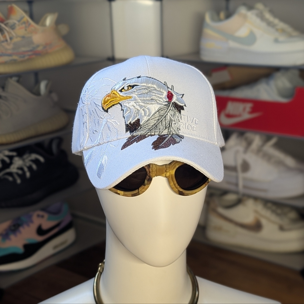 Native Pride Embroidered Eagle Hat (OS)